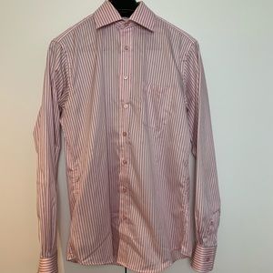 Thomas Pink Striped Dress Shirt